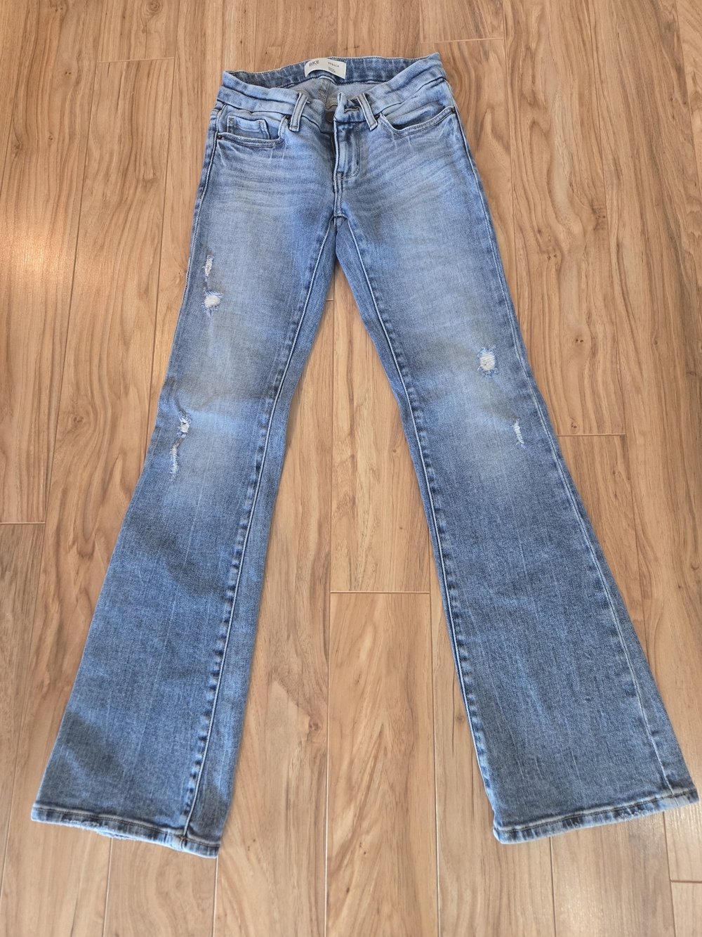 BKE Women's Light Blue Flare Jeans